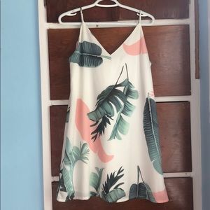 Tropical v neck dress